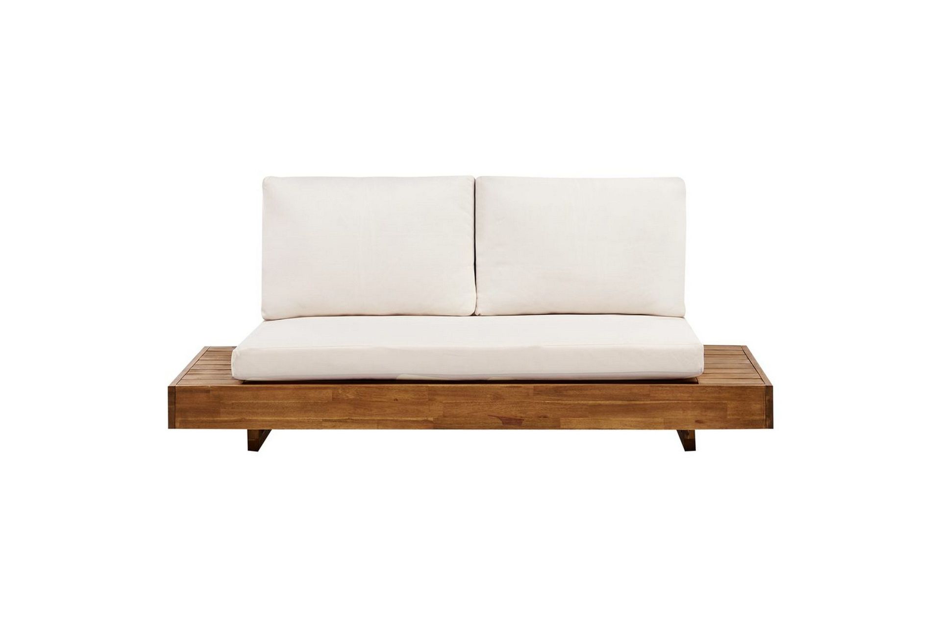 2-sitssoffa Beliani Marettimo Light wood, White -