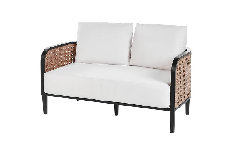 2-sitssoffa Beliani Montefalco White||Black - Hagemøbler - Balkong - Balkongmøbler - Balkonggrupper