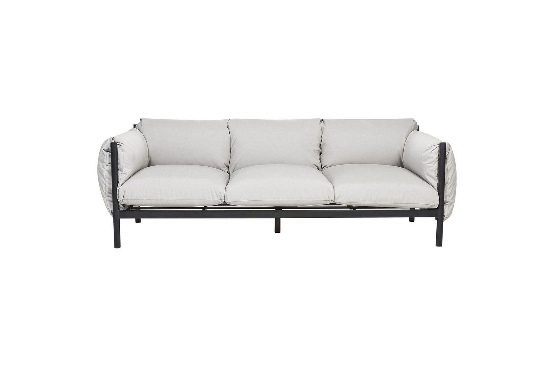 3-sitssoffa Beliani Esperia Grey, Black -