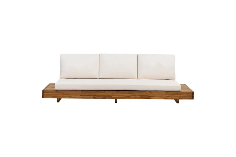 3-sitssoffa Beliani Marettimo Light wood||White, undefined