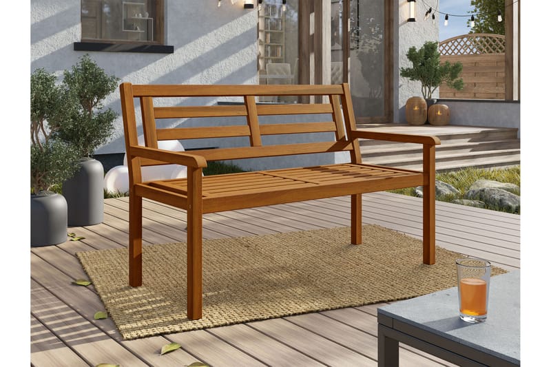 Akiyo Utendørsbenk 120 cm - Brun - Hagemøbler - Utesofa - Benker