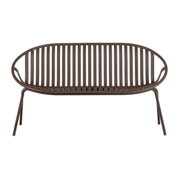 Benk Bruce 134 cm utendørs - Lilla/Brun - Hagemøbler - Utesofa - Benker