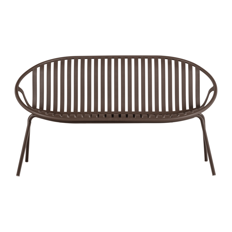 Benk Bruce 134 cm utendørs - Lilla/Brun - Hagemøbler - Utesofa - Benker