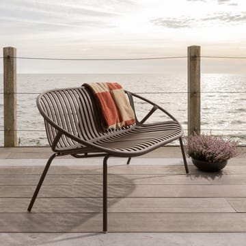 Benk Bruce 134 cm utendørs - Lilla/Brun - Hagemøbler - Utesofa - Benker