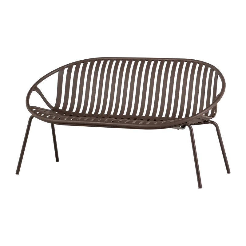 Benk Bruce 134 cm utendørs, Lilla/Brun