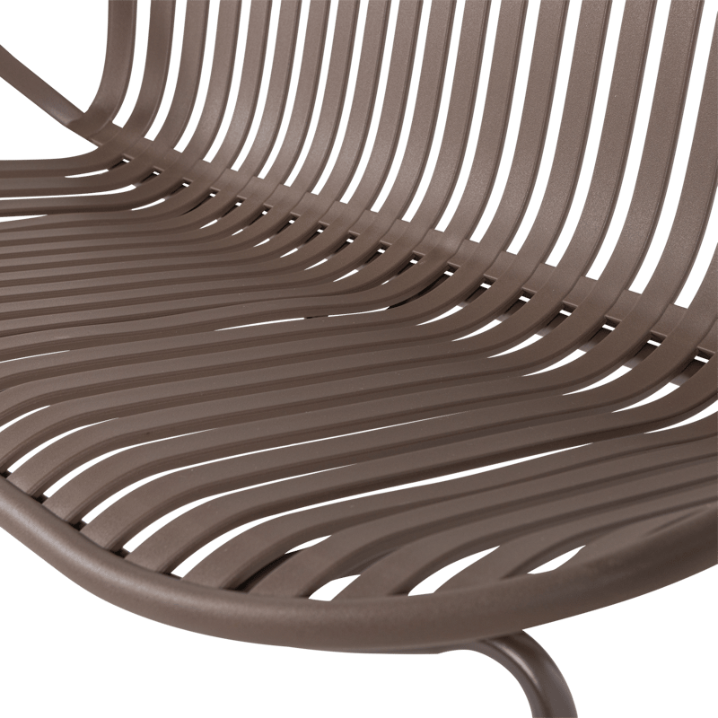 Benk Bruce 134 cm utendørs - Lilla/Brun - Hagemøbler - Utesofa - Benker