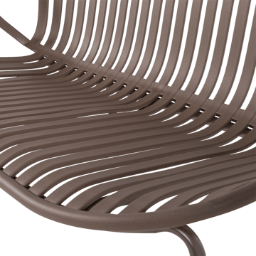 Benk Bruce 134 cm utendørs - Lilla/Brun - Hagemøbler - Utesofa - Benker