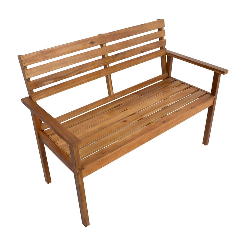 Benk HOME4YOU Fortuna 123x61,5x90 cm Akasie - brun - Hagemøbler - Utesofa - Benker