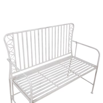 Benk HOME4YOU Jasmine 103x50x93 cm Antikkhvitt metall - antikvhvit - Hagemøbler - Utesofa - Benker