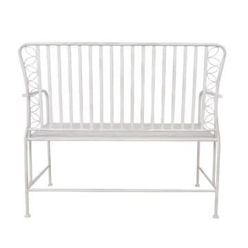 Benk HOME4YOU Jasmine 103x50x93 cm Antikkhvitt metall - antikvhvit - Hagemøbler - Utesofa - Benker