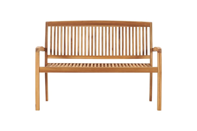 2-seters hagebenk stablebar 128,5 cm heltre teak - Hagemøbler - Utesofa - Benker