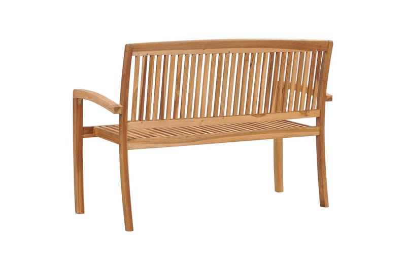 2-seters hagebenk stablebar 128,5 cm heltre teak - Hagemøbler - Utesofa - Benker