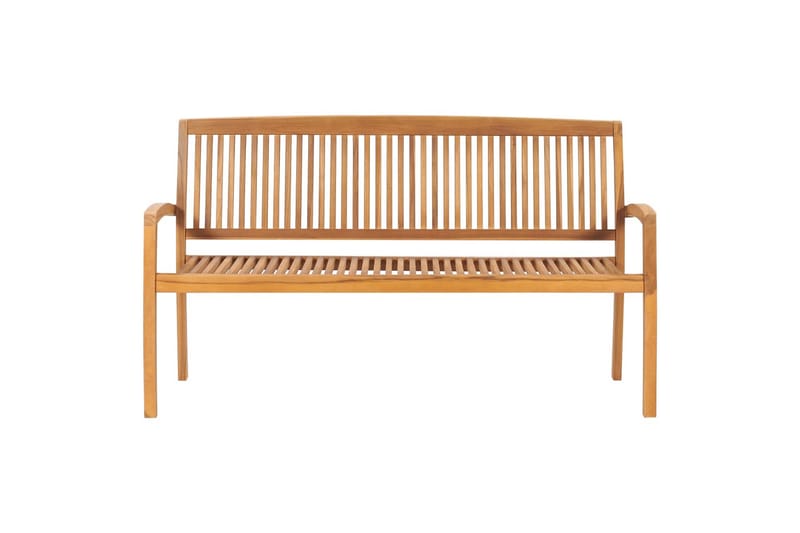 3-seters hagebenk stablebar 159 cm heltre teak - Hagemøbler - Utesofa - Benker