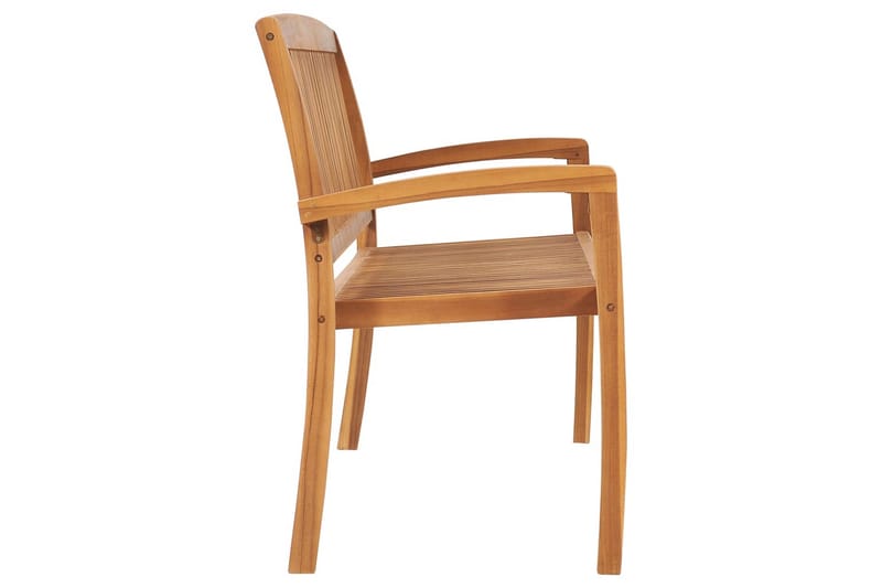 3-seters hagebenk stablebar 159 cm heltre teak - Hagemøbler - Utesofa - Benker