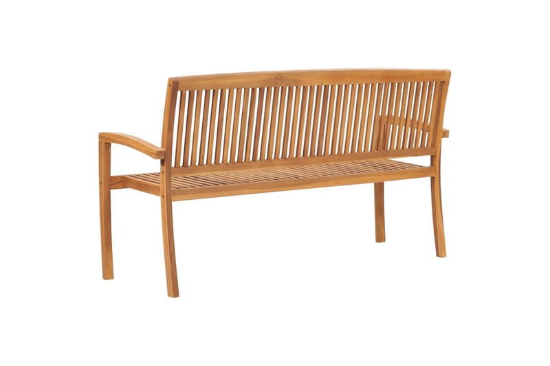 3-seters hagebenk stablebar 159 cm heltre teak - Hagemøbler - Utesofa - Benker