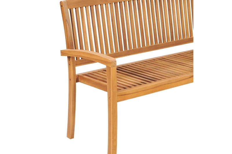 3-seters hagebenk stablebar 159 cm heltre teak - Hagemøbler - Utesofa - Benker