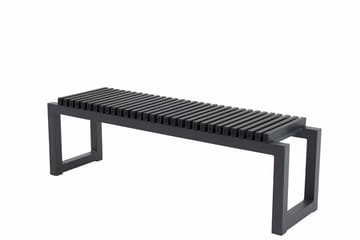 Athena benk utendørs 140 cm svart - Svart - Hagemøbler - Utesofa - Benker