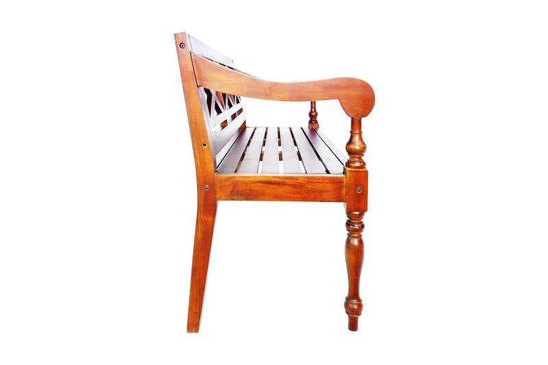 Bataviabenk 136 cm heltre mahogni mørkebrun - Hagemøbler - Utesofa - Benker