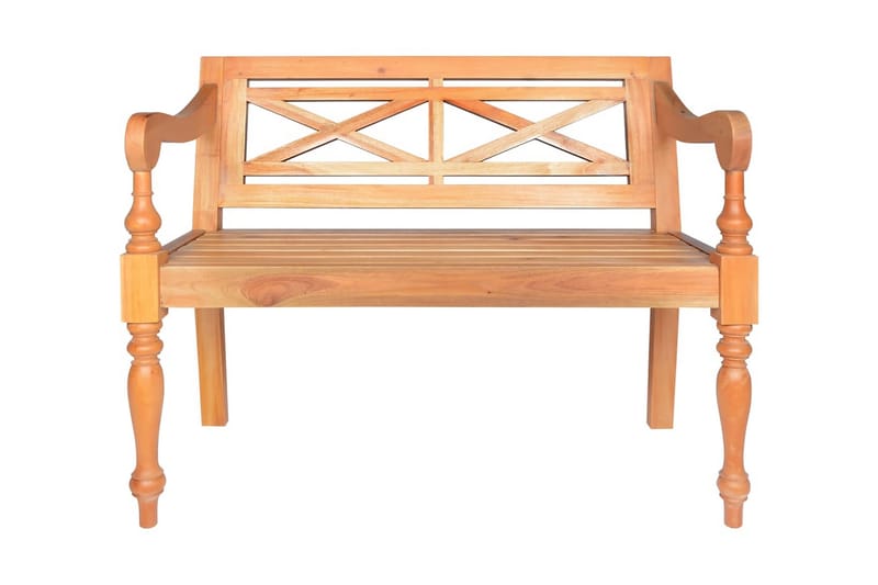 Bataviabenk 98 cm heltre mahogni lysebrun - Hagemøbler - Utesofa - Benker