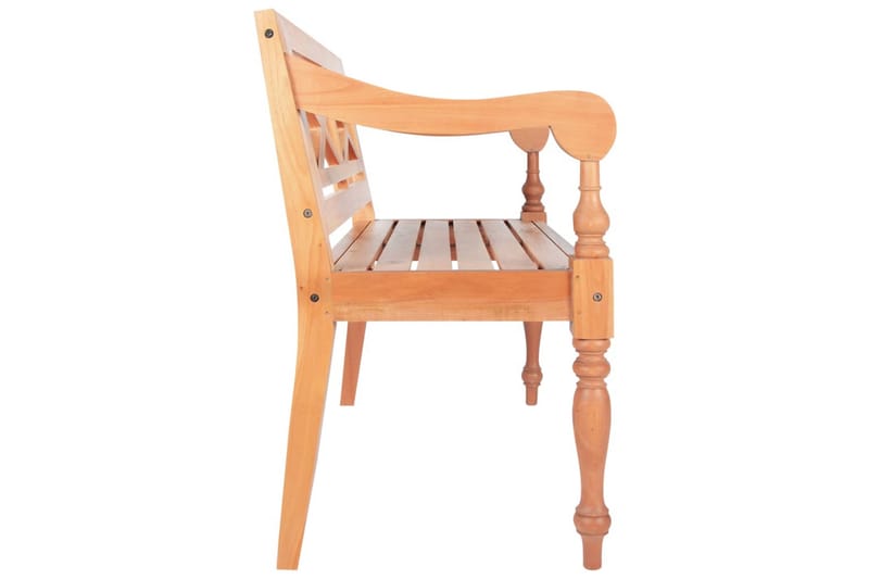 Bataviabenk 98 cm heltre mahogni lysebrun - Hagemøbler - Utesofa - Benker