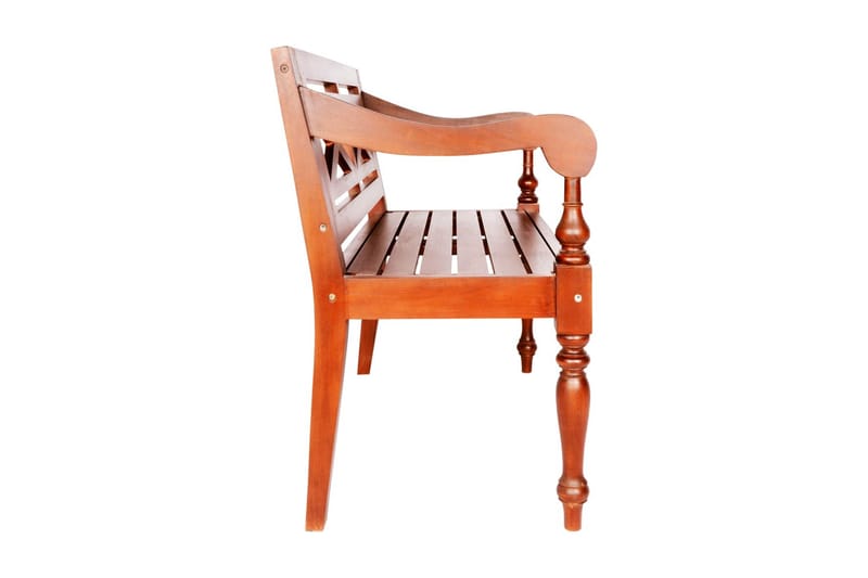 Bataviabenk 98 cm heltre mahogni mørkebrun - Hagemøbler - Utesofa - Benker