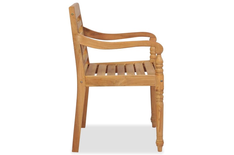 Bataviastoler 2 stk heltre teak - Teak - Hagemøbler - Utesofa - Benker