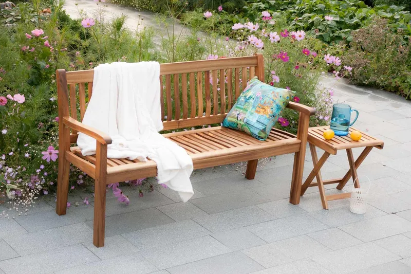 Benk FINLAY 150x61xH91cm Akasie - Hagemøbler - Utesofa - Benker