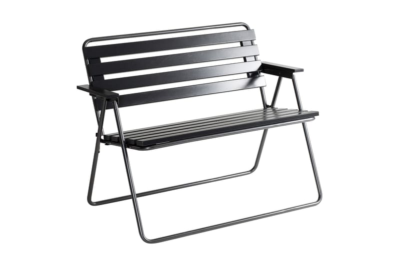 Benk Retro 322, 2-pers. Svart/Grå, Varax