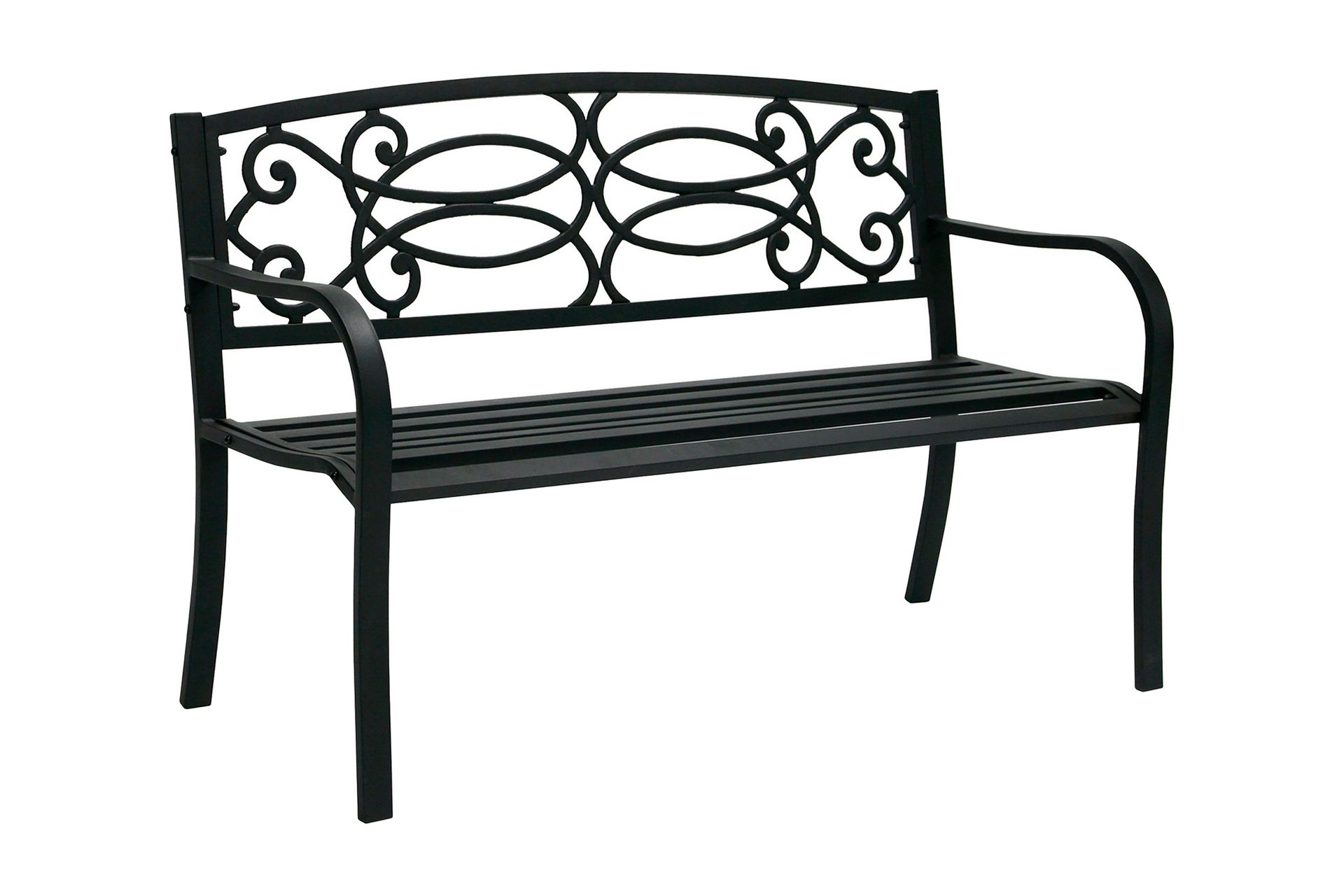 Benk VERDE 128x59xH85cm svart -