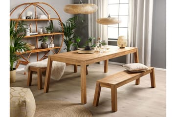 Coteto 3-seters Sittebenk 160 cm - Akasie - Hagemøbler - Utesofa - Benker