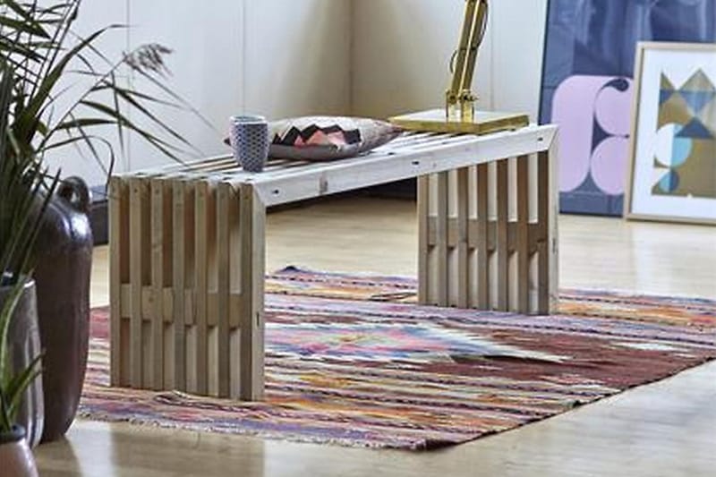 Design Rustikk Benk av Terrassebord 138x36x45 cm - Drivvedsfarget - Hagemøbler - Utesofa - Benker