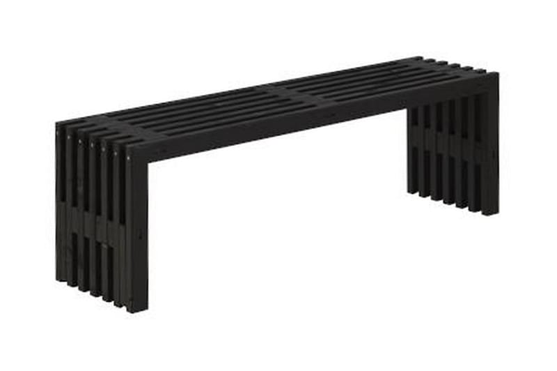 Design Rustikk Benk av Terrassebord 138x36x45 cm - Svart - Benker