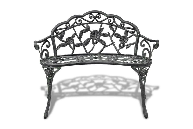 Hagebenk 100 cm støpt aluminium grønn - Grønn - Hagemøbler - Utesofa - Benker