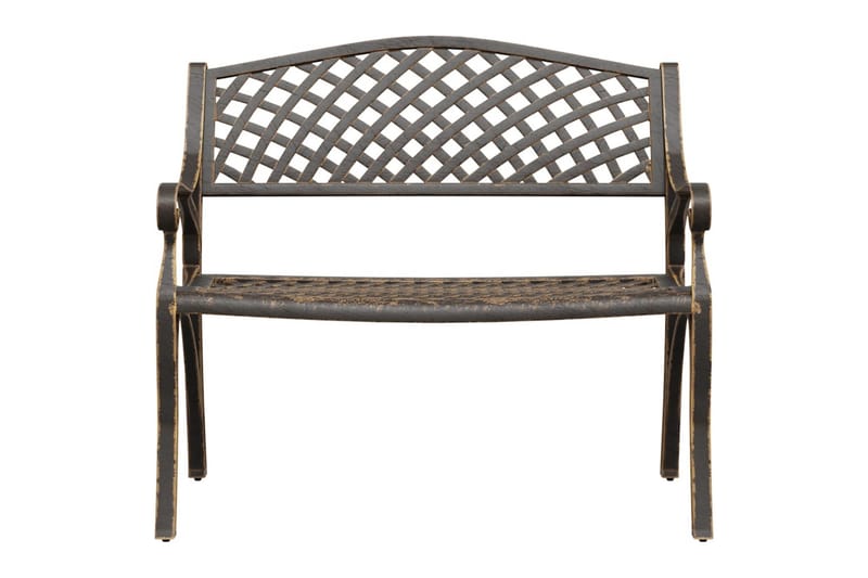Hagebenk 102 cm støpt aluminium bronse - Brun - Hagemøbler - Utesofa - Benker