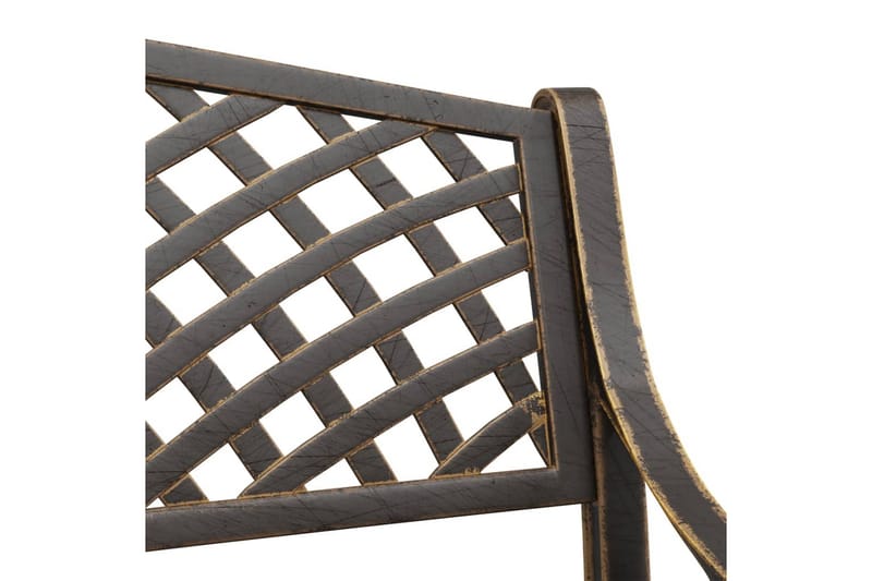 Hagebenk 102 cm støpt aluminium bronse - Brun - Hagemøbler - Utesofa - Benker