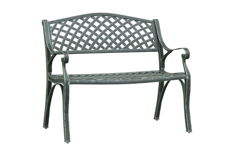 Hagebenk 102 cm støpt aluminium grønn - grønn - Hagemøbler - Utesofa - Benker