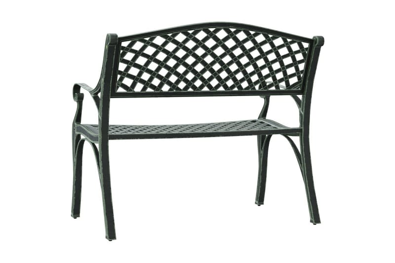 Hagebenk 102 cm støpt aluminium grønn - grønn - Hagemøbler - Utesofa - Benker