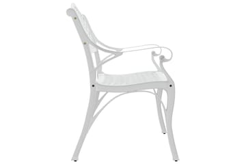 Hagebenk 102 cm støpt aluminium hvit - Hvit - Hagemøbler - Utesofa - Benker