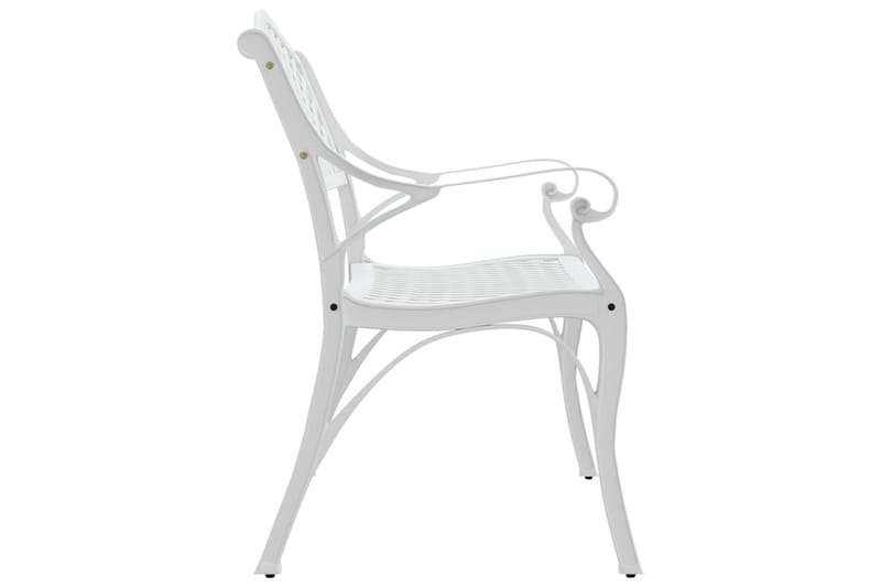 Hagebenk 102 cm støpt aluminium hvit - Hvit - Hagemøbler - Utesofa - Benker