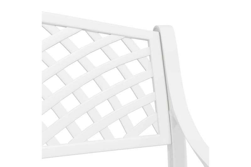 Hagebenk 102 cm støpt aluminium hvit - Hvit - Hagemøbler - Utesofa - Benker