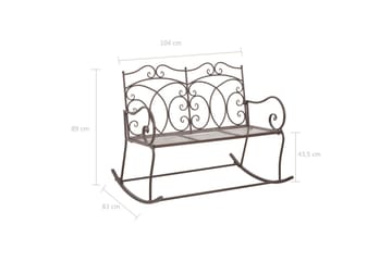 Hagebenk 104 cm jern antikk brun - Hagemøbler - Utesofa - Benker