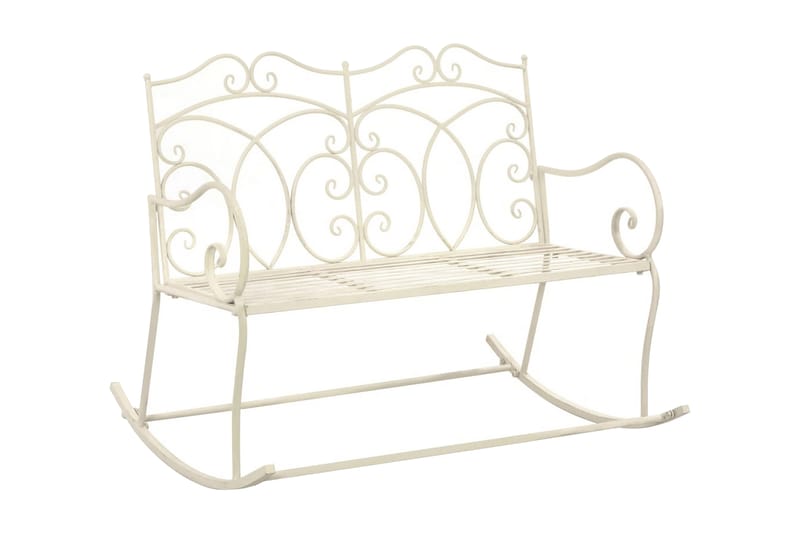 Hagebenk 104 cm jern antikk hvit - Hagemøbler - Utesofa - Benker
