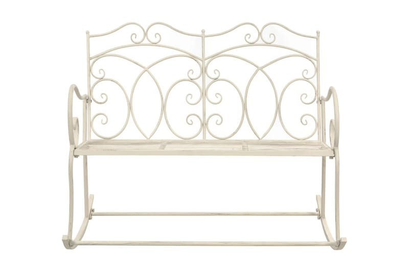 Hagebenk 104 cm jern antikk hvit - Hagemøbler - Utesofa - Benker