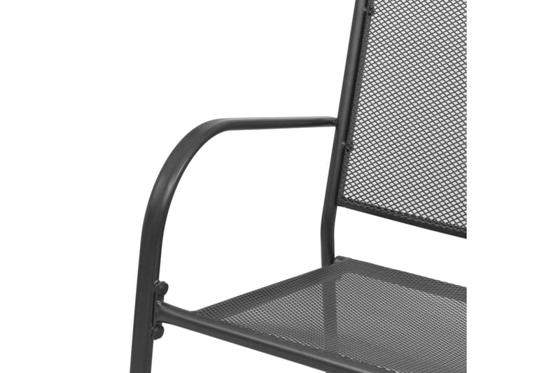 Hagebenk 108 cm stål og netting antrasitt - Grå - Hagemøbler - Utesofa - Benker