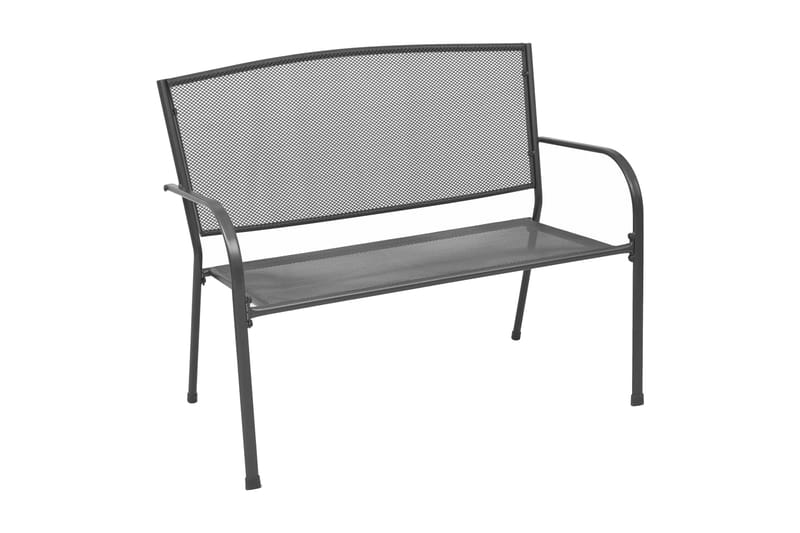 Hagebenk 108 cm stål og netting antrasitt - Grå - Hagemøbler - Utesofa - Benker