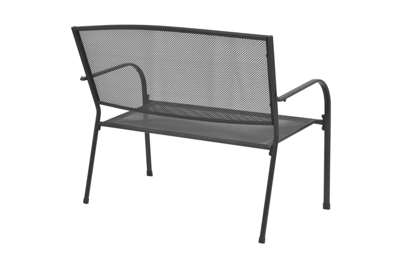 Hagebenk 108 cm stål og netting antrasitt - Grå - Hagemøbler - Utesofa - Benker
