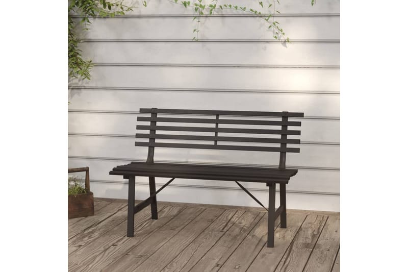 Hagebenk 110 cm stål svart - Svart - Hagemøbler - Utesofa - Benker