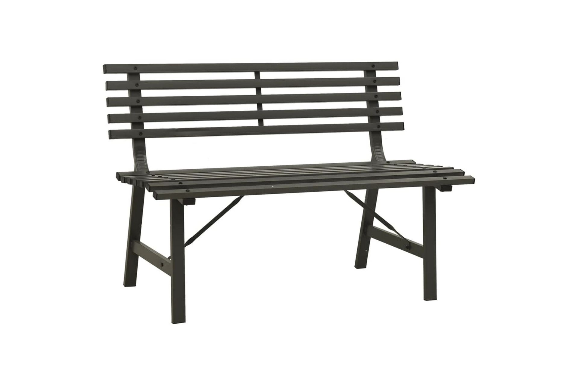 Hagebenk 110 cm stål svart - Svart - Hagemøbler - Utesofa - Benker