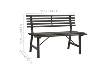 Hagebenk 110 cm stål svart - Svart - Hagemøbler - Utesofa - Benker