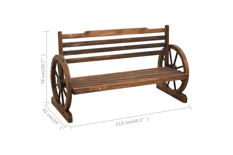 Hagebenk 112 cm heltre gran - Brun - Hagemøbler - Utesofa - Benker